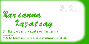 marianna kazatsay business card